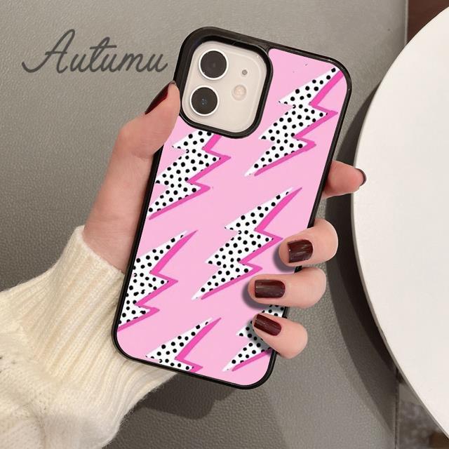 Shadowed Lightning Bolt Phone Case for iPhone 11 12 13 14 Pro Max mini XR XS SE 2020 7 8 Plus Samsung Galaxy S21 S22 shell