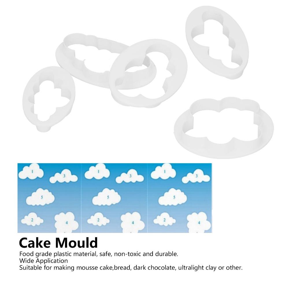 10pcs Cloud Shape Cookie Cutter Set PP Fondant Cutter Creative Cake Cutter  Fondant Decoration