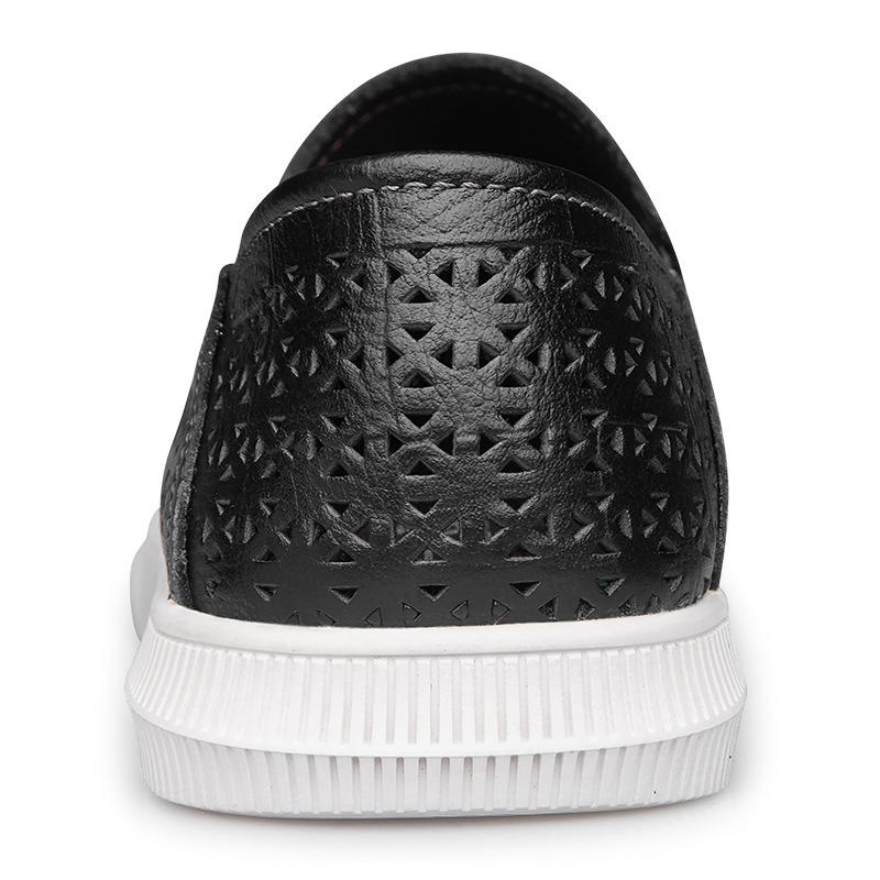 Fashion Business Loafers Men's Genuine Leather Breathable Flats Casual Shoes Slip-On Walking Shoes Hollow Out Italian Luxury Penny Shoes