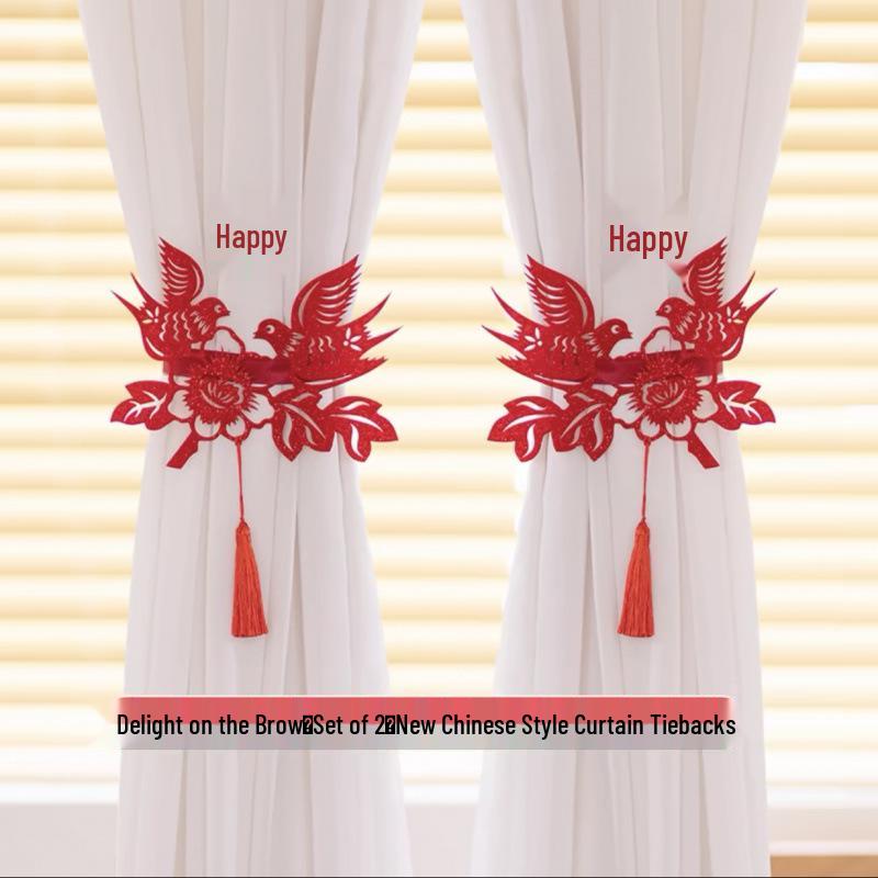 

Wedding Tassel Tiebacks for Curtains - Bride & Groom Room Décor Set 2 pieces