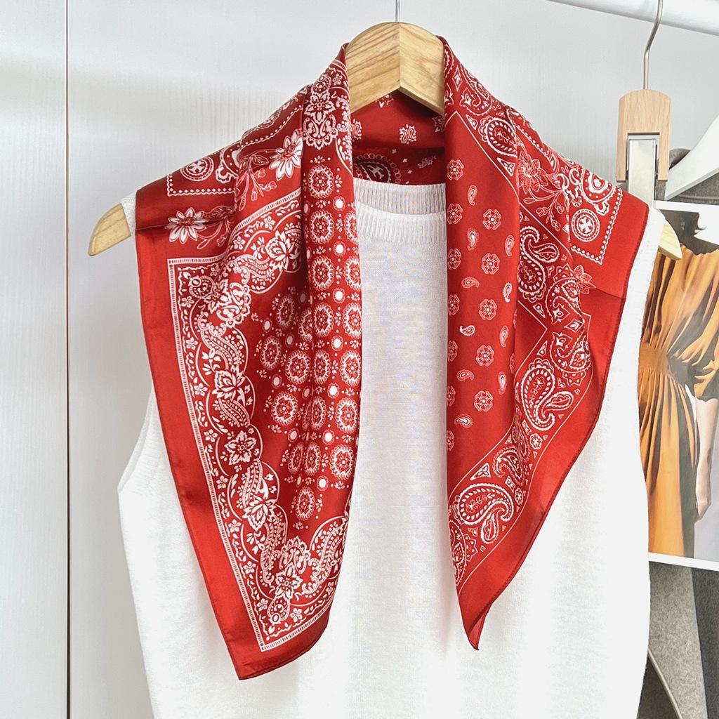 Hangzhou 100% eșarfă de mătase naturală reală pentru femei, bandană, eșarfe pătrate, eșarfe, eșarfă Mulberry, modă de lux de înaltă calitate, hijab