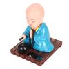 Little Buddhist Monk Ornament Solar Powered Cute Monk Decorative Ornaments for Car Desktop Living Room