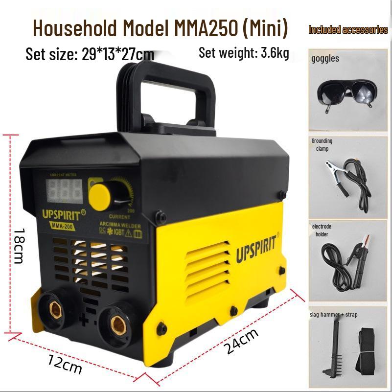 Mini Máquina de Solda Elétrica MMA Portátil 220V, Inversor DC Máquina de Solda Manual para Metalurgia Doméstica