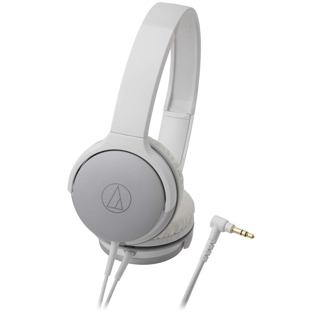 Fones de ouvido Audio Technica WH com fio prata branco ATH-AR1