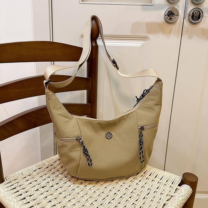 

Сумка-пельмень Большая вместимость женская сумка Студенческая сумка через плечо Простая сумка для поездок на работу Повседневная универсальная сумка-мессенджер хаки