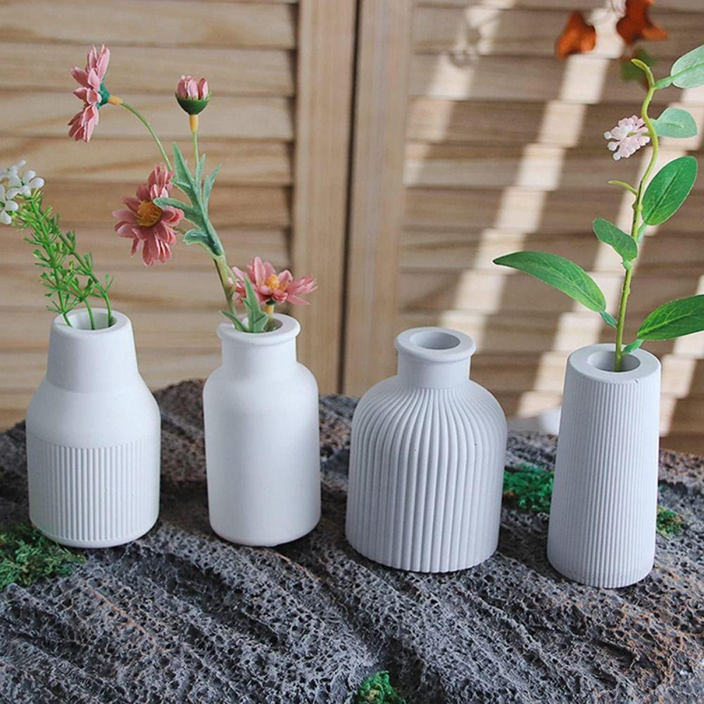 3D Vase Silicone Mold DIY Casting Molds Unique Concrete Vase Mold  Home Decor