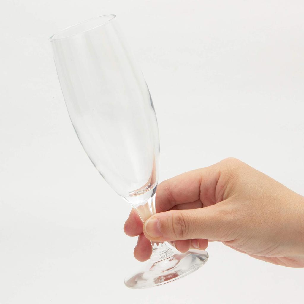 Toyo Sasaki Glass Champagne Glass New Spur Flute Champagne Glass 165ml Made in Japan Dishwasher Safe Glass Champagne Cup 32054