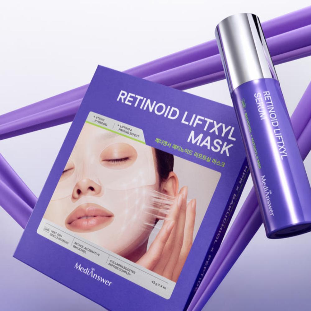 Medianswer Retinoid Lift Seal Serum 30ml and Lift Seal Mask 4 Sheets 2-Piece Skincare Set