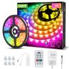 Lepro LED Strip RGBIC Rainbow MagicColor Flowing Music Voice Color Ambient Remote 150 Christmas Game 5m Light, Tape, Addressable, Sensor, Sync,