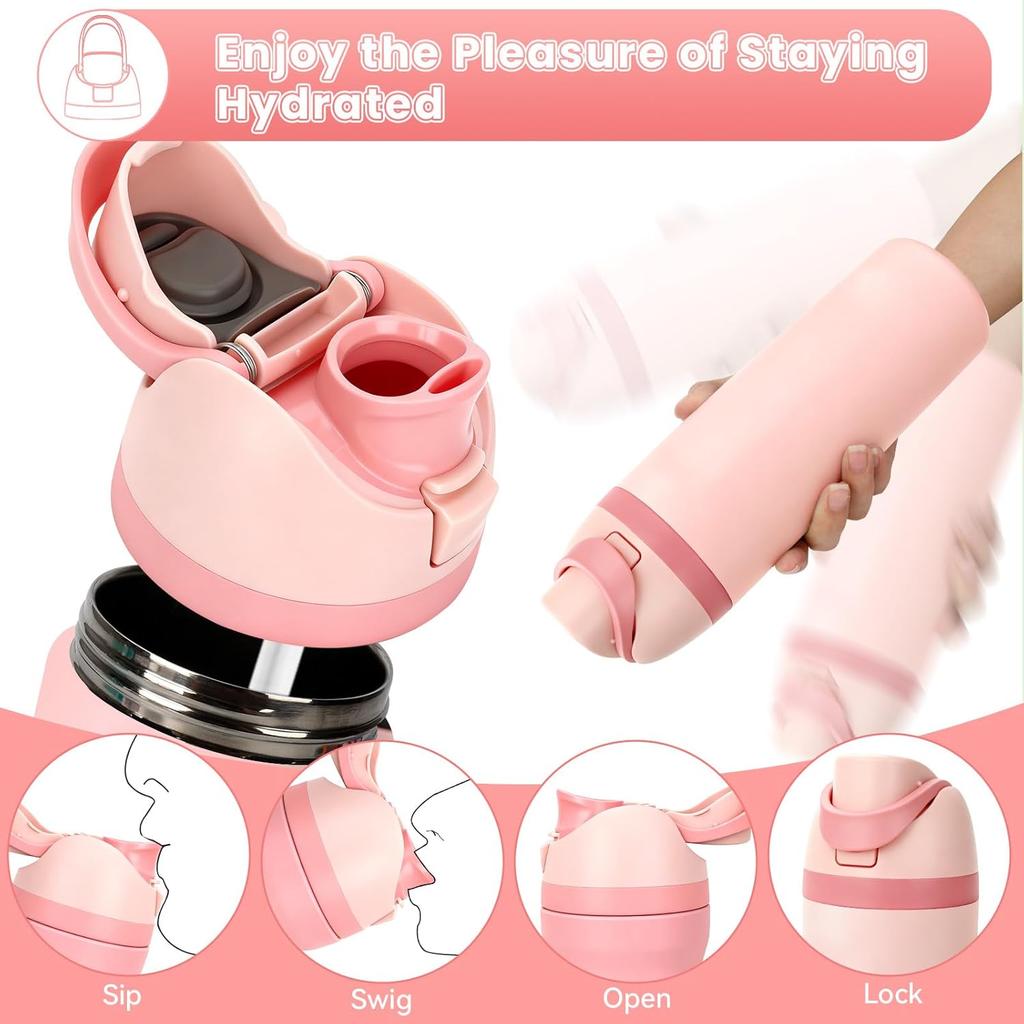 Button-type Leak-proof Replacement Lid Pink Compatible with 16/24/32/40 Oz Water Cups BPA-free