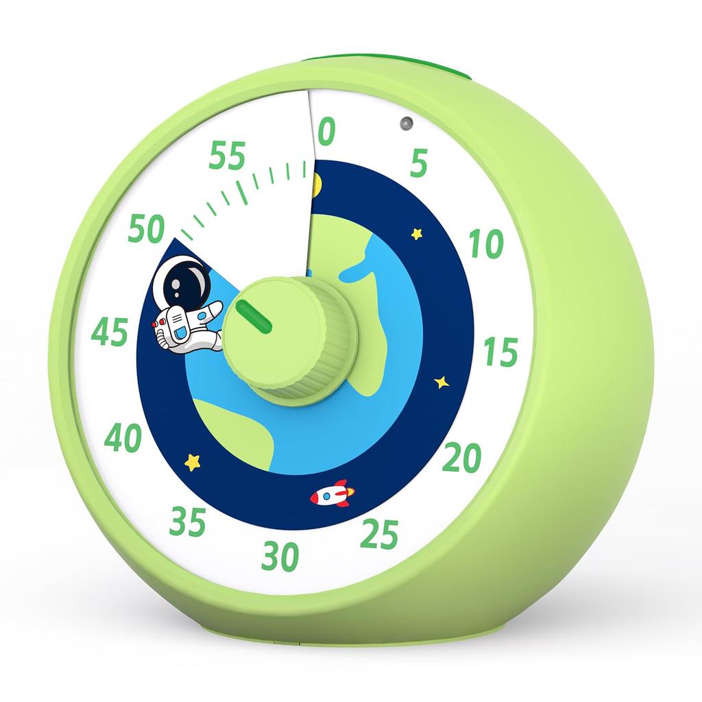 Kiecky Squirrel Kids Visual Timer 60 Minute Countdown Timer for Classroom Desk Timer Kids Time Management Tool Silent Operation Pomodoro Timer Planet