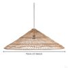 Rattan Pendant Lampshade Retro Design Woven Hanging Light Shade Rustic Elegance Fiber Lamp Cover for