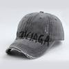 Vintage Hand-painted Graffiti Broken Edge Baseball Cap Wide Brim Face Peaked Cap