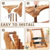 1 Pc Wooden Knife Stand 7 Layers Storage Rack Knife Display Rack Stable Kitchen Knives Holder with Screw for Kitchen Accessories