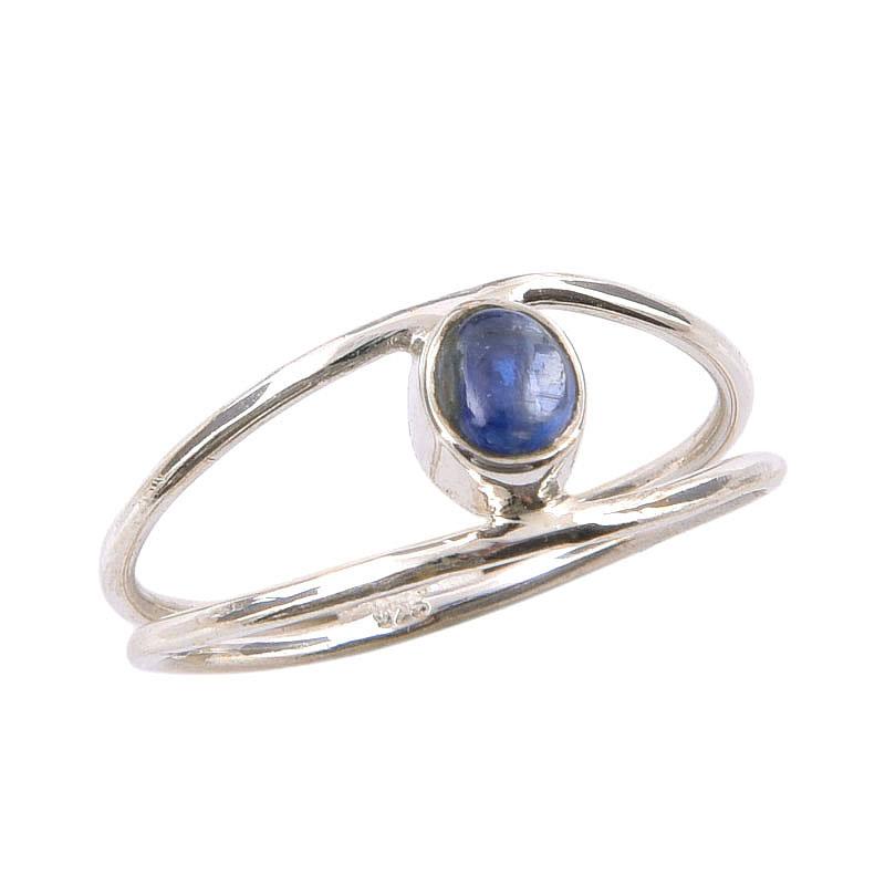 Natural Kyanite Gemstone Handmade 925 Sterling Silver Jewelry Ring Size 6.5 h8T73