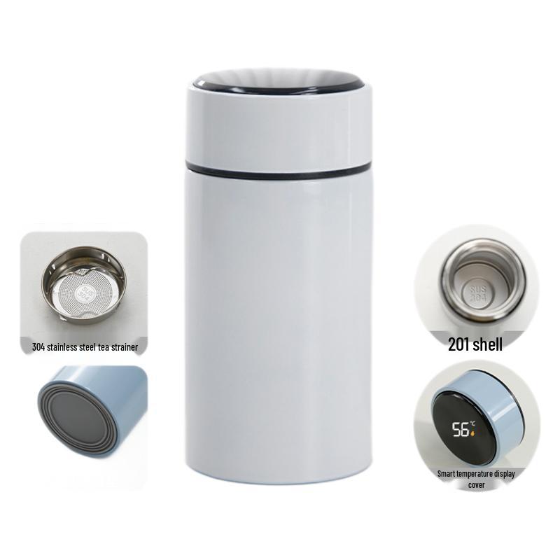 Stainless Steel Smart Temperature Display Insulated Cup for Men & Women - Portable, Pocket-Sized for Travel, Cold/Iced Water.