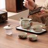 Luxurious High-End Ceramic Yu Ceramics Tea Set Gift Box for Home Use Customizable Gongfu Tea Brewing Process Includes Teapot And