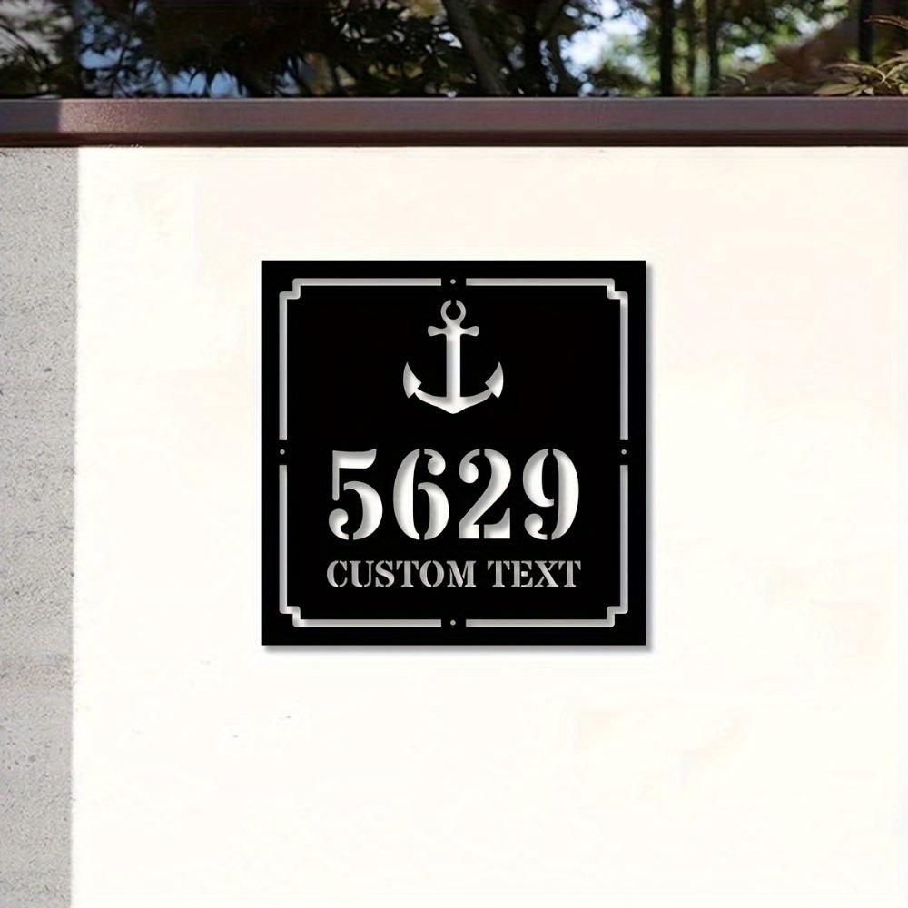 Metall Hausnummer Schild Adressplakette Individuelle Straßenschilder Moderne Wanddekoration Geschenk