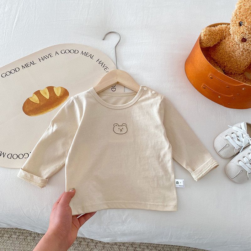 

British Baby Full Moon Summer New Arrival Men and Women Baby Full-Year Photography Hundred Days One-Piece Romper Baby Bodysuit Sling Romper Khaki Long Sleeve Base Layer 73 cm