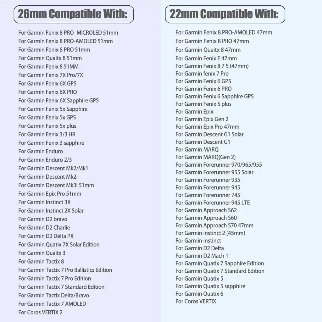 QuickFit 22mm 26mm Leather+Silicone Strap For Garmin Fenix 8 47mm 51mm 7 7X 6 6X 5 5X Plus Enduro 3 Tactix 9 Forerunner 965 955 970 Nylon Band