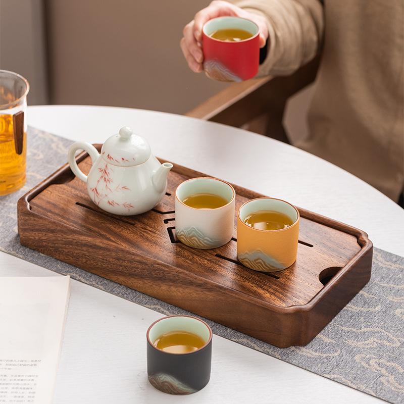 Light Luxury Guochao Merchandise Splendid Jiangshan Tea Master Cup Gradual Change High-end Annual Meeting Business Gift Box Accompanying Gift