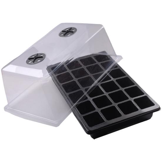 

Germination Tray Transparent Cover Eco-friendly PP Flower Nursery Pot for Succulent чёрный
