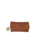 Genuine Shrunken Calfskin Smart Key Case for [mauve] Women, Zippered, Unisex, Gift-Ready (Camel)