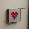 3D Printed Pixel Heart Light Switch Cover Removable Retro Game Style Wall Switch Plate Decor Shell Waterproof