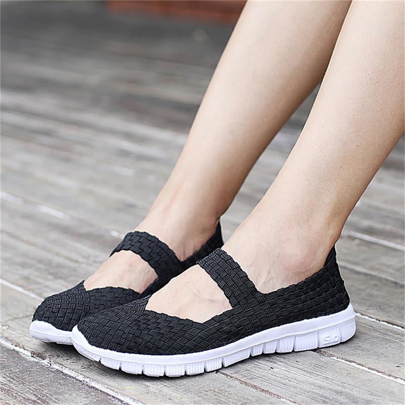 Kadın Moda Rahat Koşu Ayakkabıları Gökkuşağı Bayan Sneaker Örgü Örgü Kumaş Daireler Ayakkabı Boyutu 35-42