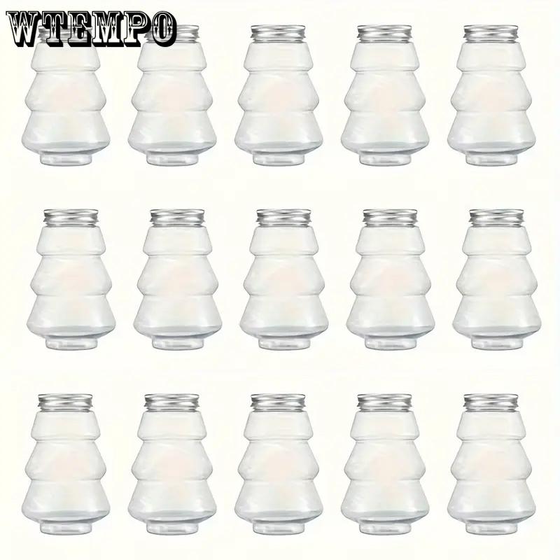 WTEMPO Christmas Tree Shaped Storage Jars with Lids Christmas Ornaments Clear Holiday Containers Halloween Christmas Party DIY Gift Packaging Boxes