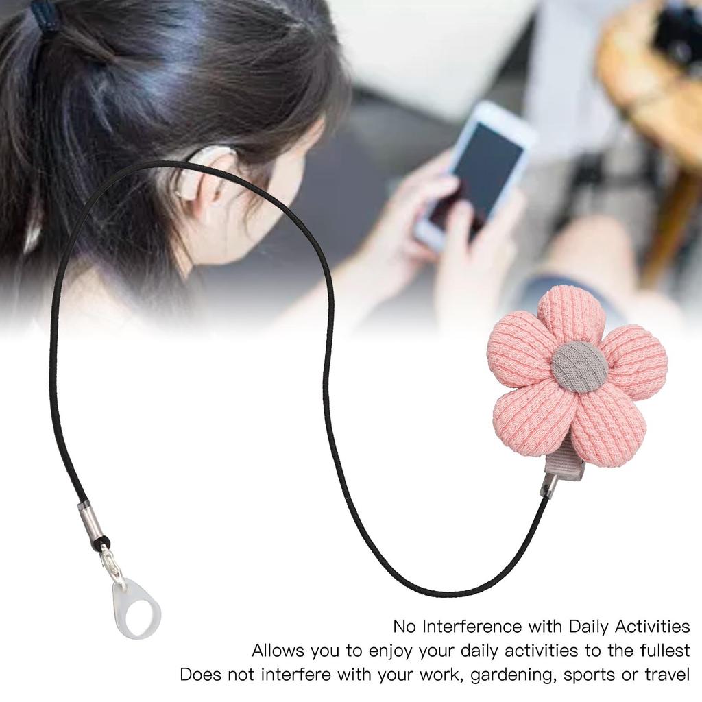 Hearing Aid Clip Prevent Lost Beautiful Flower Design Hearing Aid Lanyard for Seniors Child