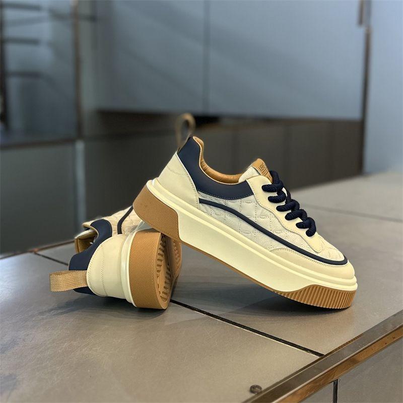 Fashion Light Luxury Mens Board Shoes 2025 Spring New Fashion Versatile Casual Shoes Thick Sole Heightening Casual Sports Shoes Men