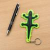 3D Printed Lizard Keychain, Glow in The Dark Pendant with Luminous Edges, Anime Keychain Pendant from The Adventures of Jackie Chan Metal Keychain