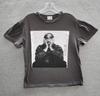 Camiseta para Hombre TUPAC Gris Medio Retrato de Tupac Shakur Gráfico Manga Corta