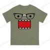 Domo Kun Print Funny Short Sleeved T-shirt Men
