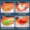 Home Kitchen Leaky Spoon Large Multi-Purpose Fishing Noodle Long Handle Non-Slip Round Strainer Drainer Eco-Friendly