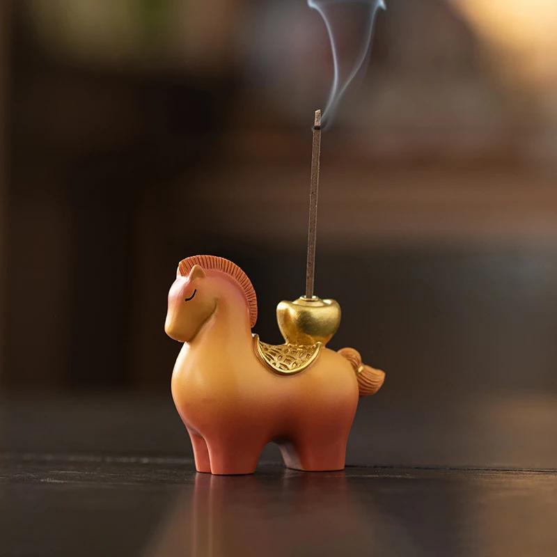 

Lucky Elephant Incense Holder Stick Incense Burner Zen Desk Decor Meditation Accessory Tea Ceremony Decorative Incense Tray