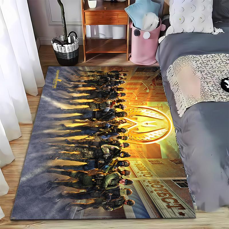

Battle Heroes Rug, Gamer Style, Endless Adventure Suitable for use as an anti-slip game mat for living room and bedroom sofas 40x60cm( 15x23in )