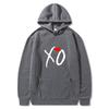 Mens Oversized Hooded Sweatshirt With XO Letter Print Loose Fit Streetwear Casual Top