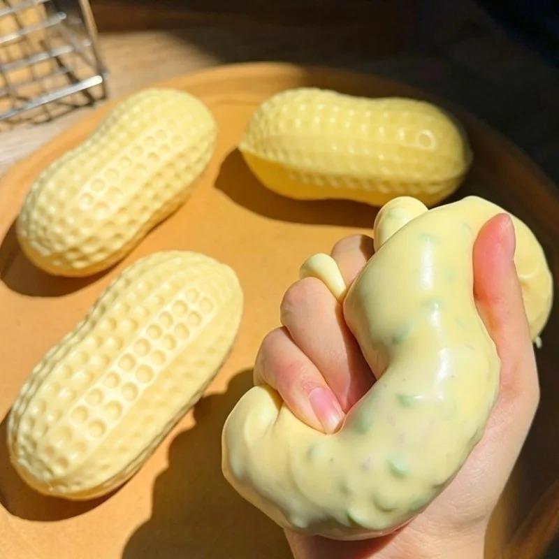 Pudding Croccante al Caramello Pallina Antistress Giocattolo Morbido Arachidi Croccanti, Patate Pallina Antistress Giocattolo Fidget ASMR Giocattoli Sensoriali per Alleviare lo Stress