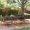 Vidaxl 7-Cz. Garden Lounge Set, With Cushions, Wooden