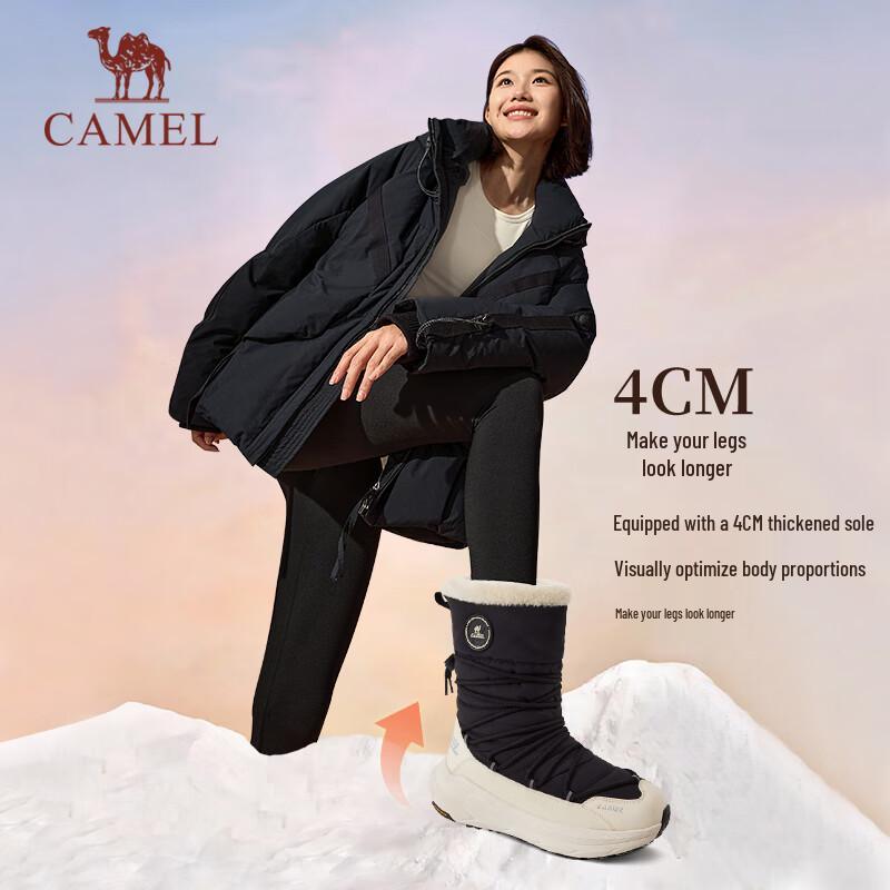 CAMEL Women's Fur-Lined High-Top Snow Boots