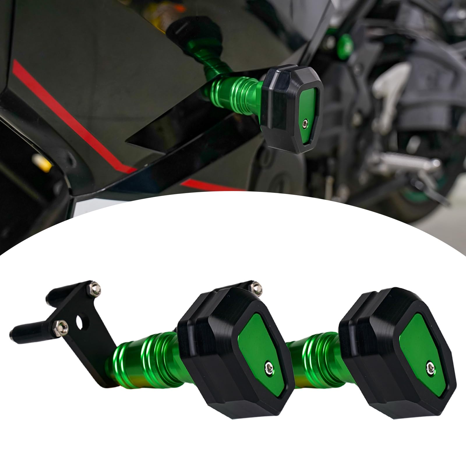 

Vancroser Ninja 400 Frame Crash Fall Engine Guard Fairing Perfect for Kawasaki Ninja 400 Sliders, Protectors, Protection, Guards, Anti-Crash Pads, (1