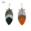 Bohemian Style Woven Leaves Hanging Wall Hanging Tapestry Set of 2 Home Decoration Cotton Thread Decorative Crafts Hangings