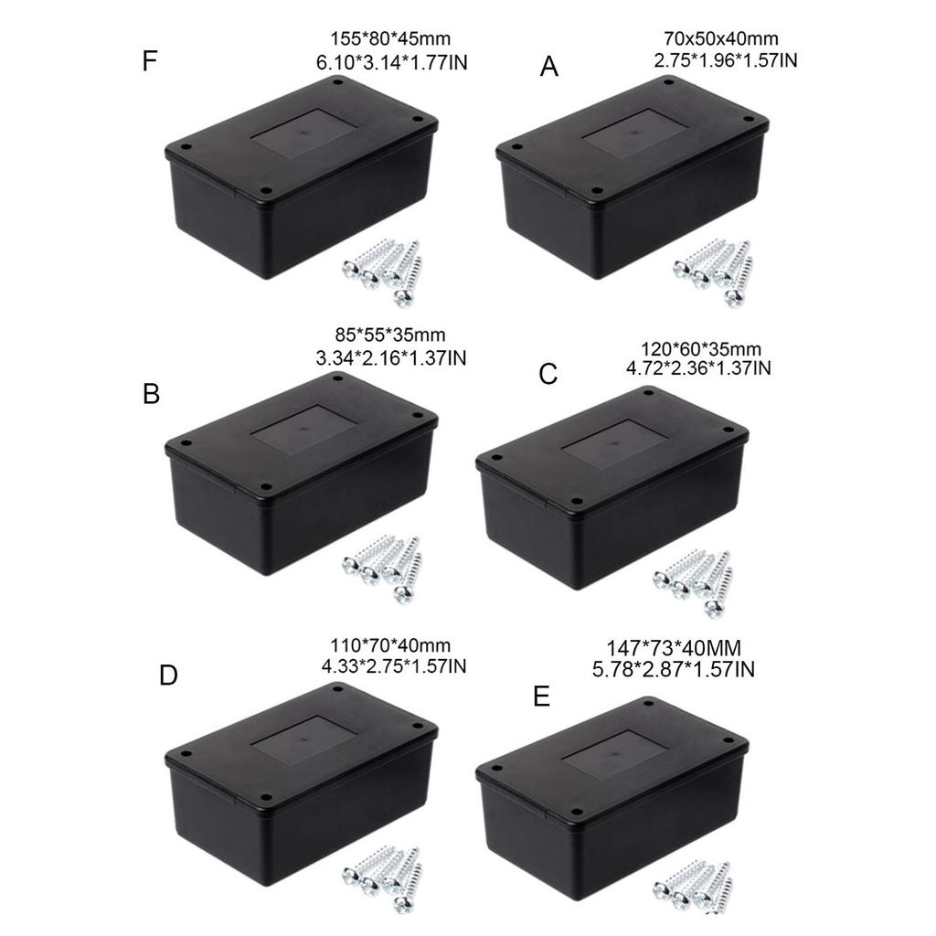 Black Plastic Instrument for Case Universal Plastic Electronic Project Box Small DIY Electronic Project for Case Power E