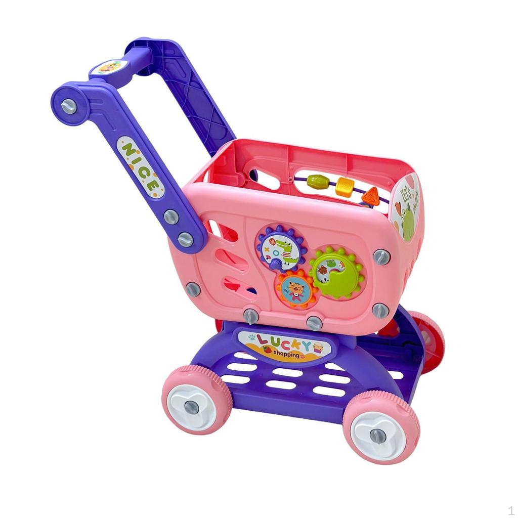 Children's Toy Shopping Cart, Interactive Role-playing Grocery Model for Children