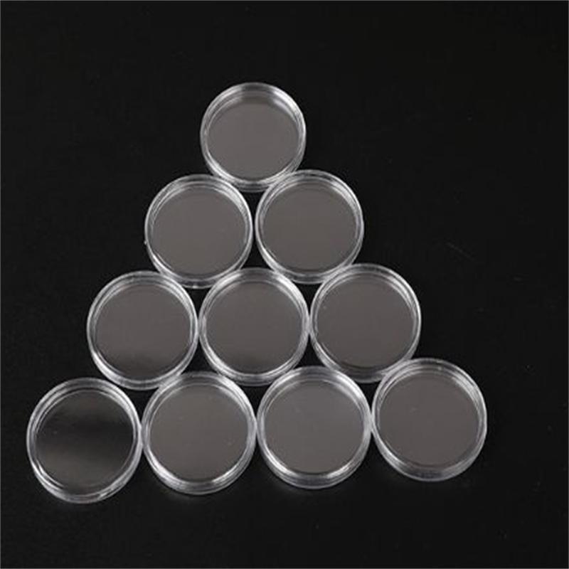 100pcs/set 30mm Clear Coin Capsule Holder Case Transparent Collectable Coin Storage Box for Commemorative Coin Medal Container