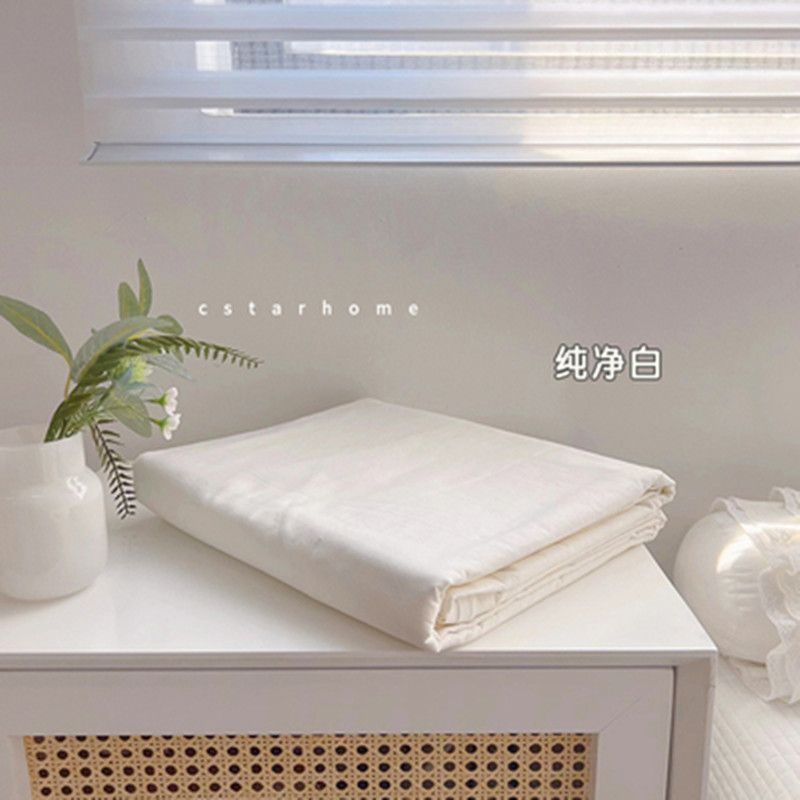 Washed Cotton Flat Sheets Summer Breathable Bedroom Bedding Mattress Cover Soft 180x230cm Household Ins Comfortable Plaid