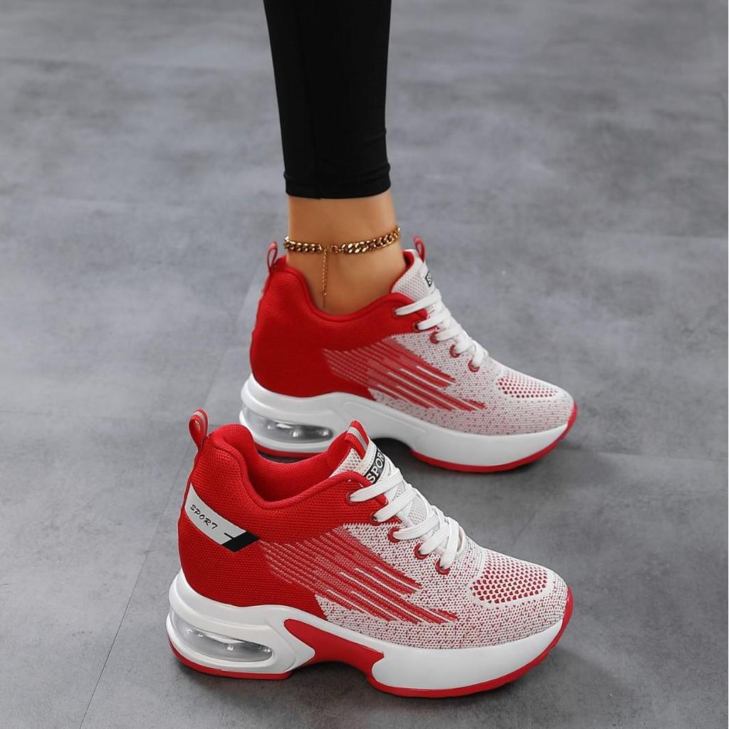 Women's Lightweight Breathable Running Shoes - Air Cushion & Shock Absorption, Soft Sole, Casual Spring/Autumn Style