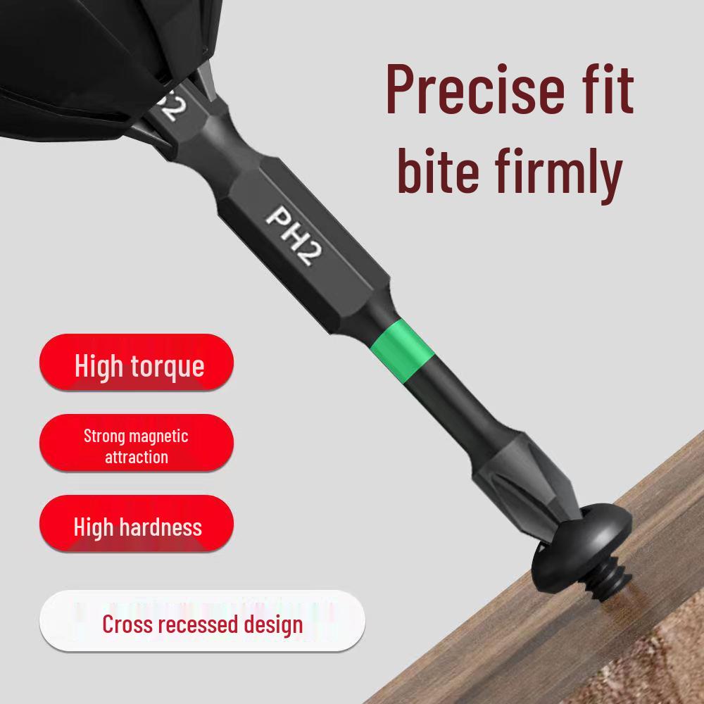 Impact-Resistant Magnetic Phillips Screwdriver Bit Set - High Hardness, Anti-Slip, Electric Drill Compatible